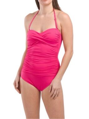🌺 *Anne Cole “Live In Color” Hot Pink One-Piece – Sculpted, Flattering & Bold*